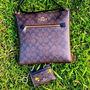 Coach crossbody + mini skinny ID case